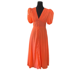 NWT neon Orange midi Women's Dress size 6